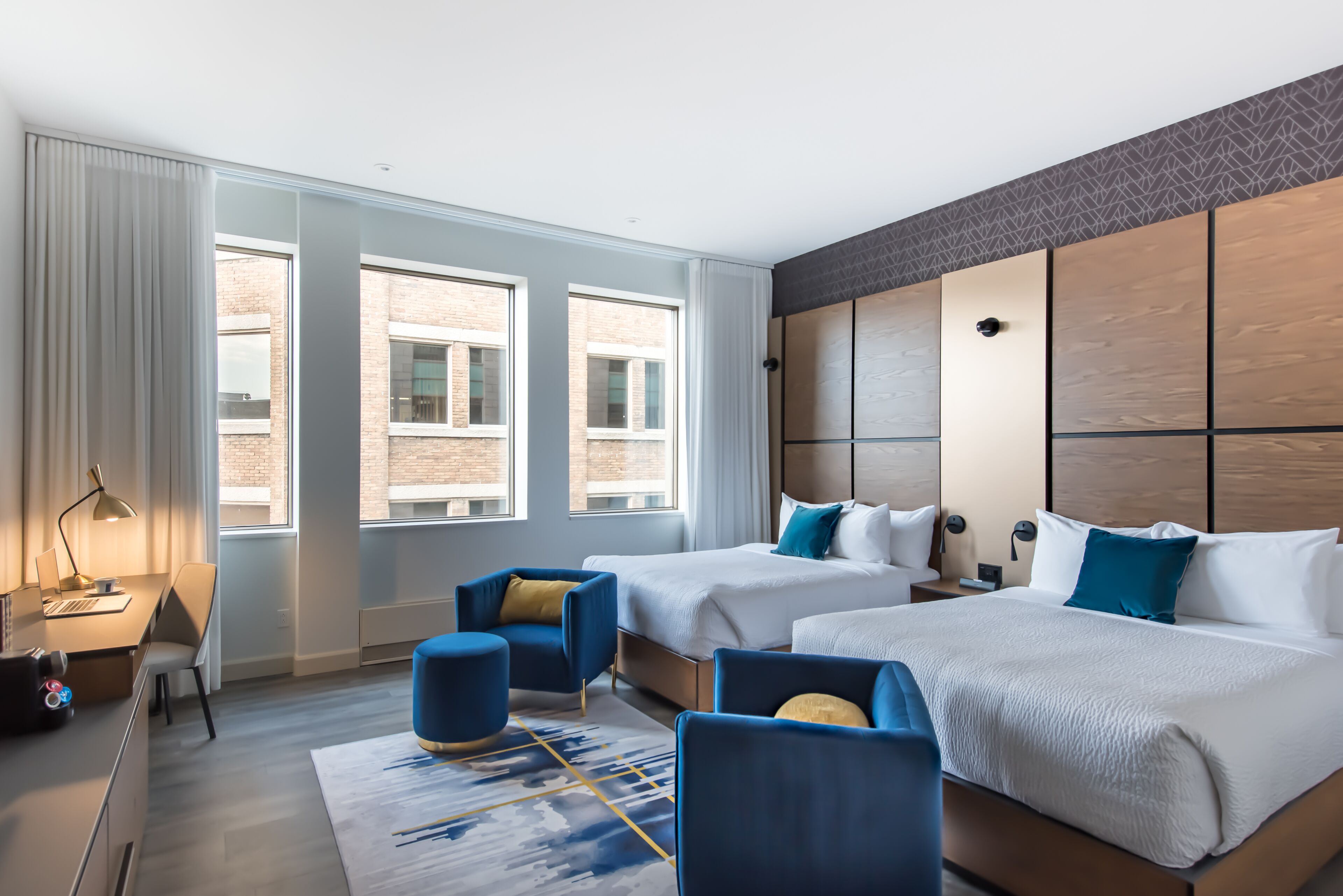 Standard Room, 2 Queen Beds, Non Smoking | Premium bedding, in-room safe, desk, laptop workspace