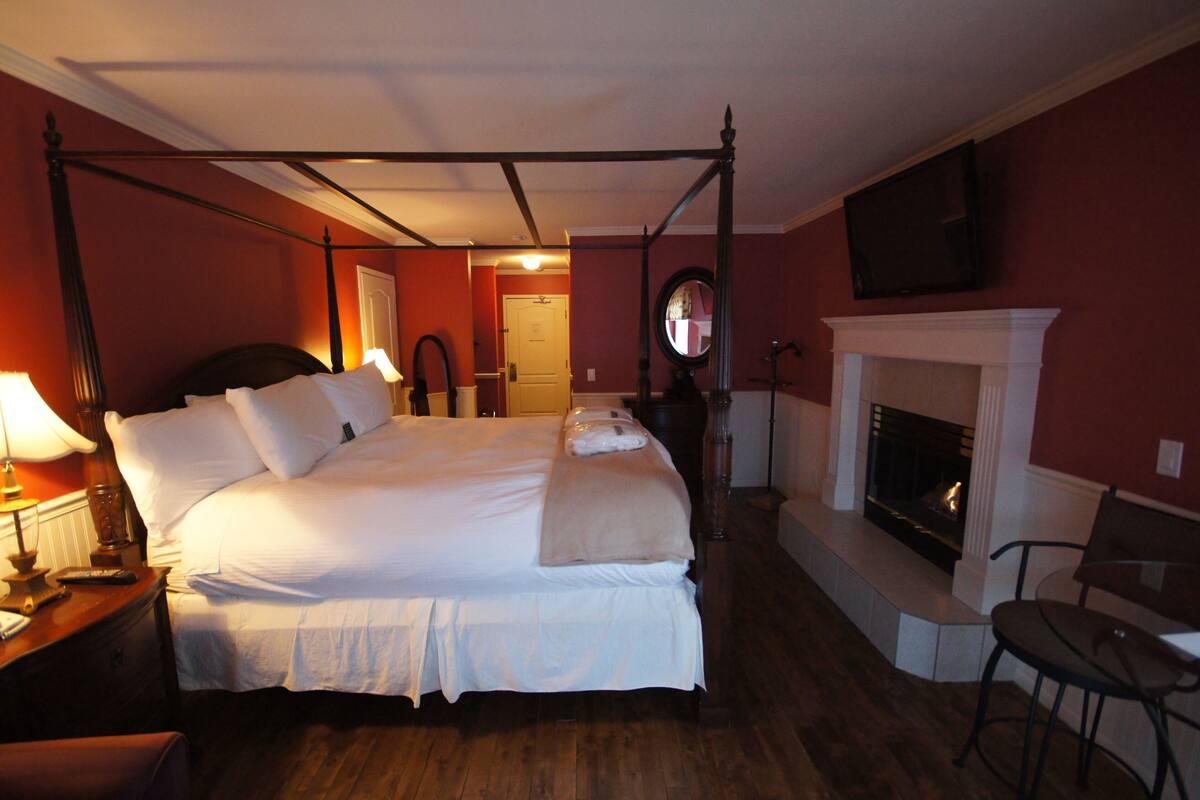 Premium bedding, blackout drapes, soundproofing, iron/ironing board