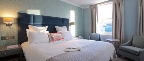 Egyptian cotton sheets, minibar, in-room safe, individually decorated