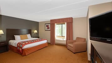 Zimmer, 1 King-Bett, barrierefrei, Nichtraucher | Schreibtisch, Verdunkelungsvorhänge, Bügeleisen/Bügelbrett
