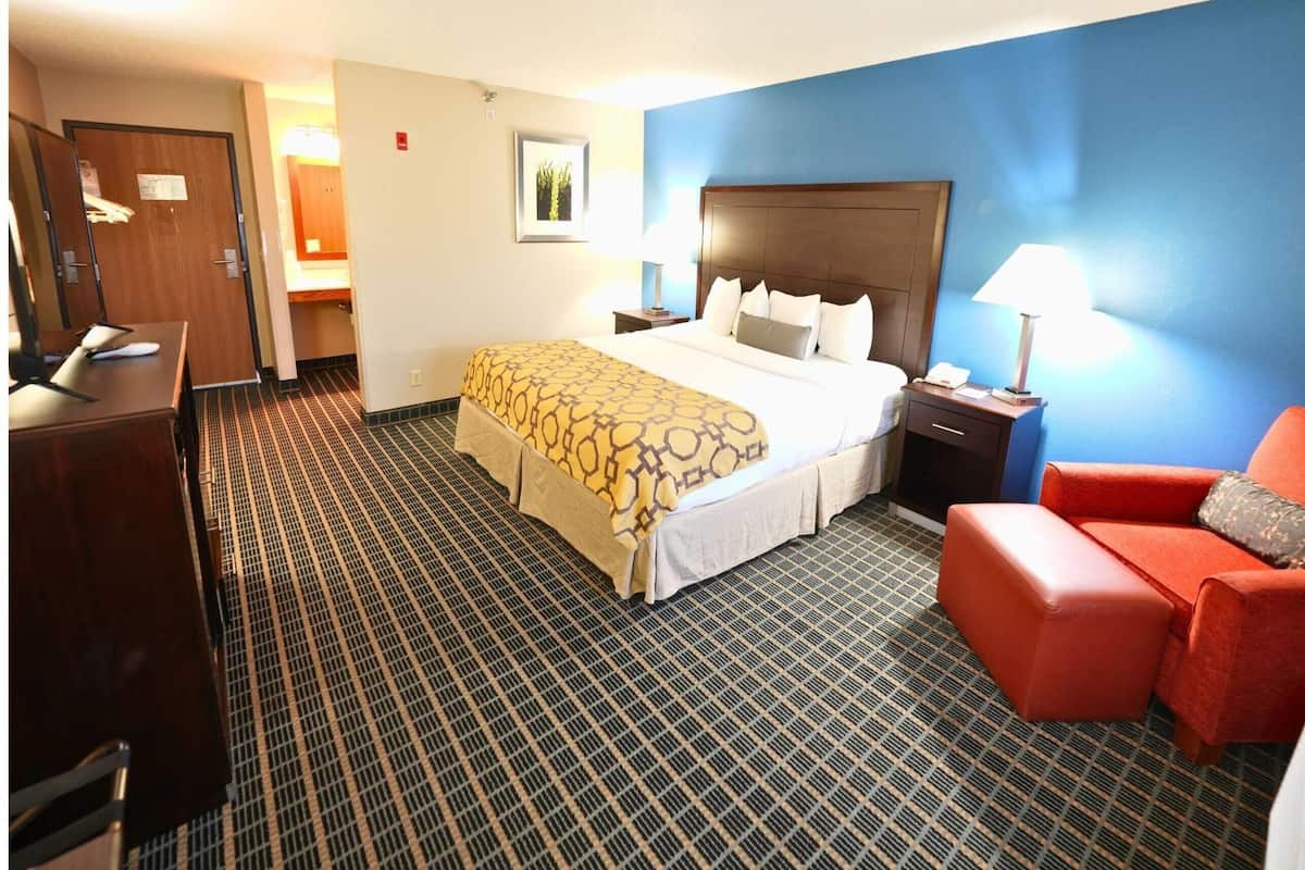 Room, 1 King Bed, Non Smoking | Individually decorated, individually furnished, desk, blackout curtains