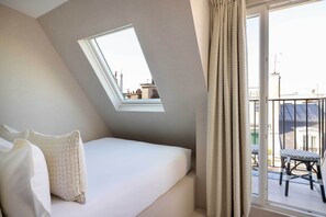 Parisian Room | Premium bedding, minibar, in-room safe, individually decorated