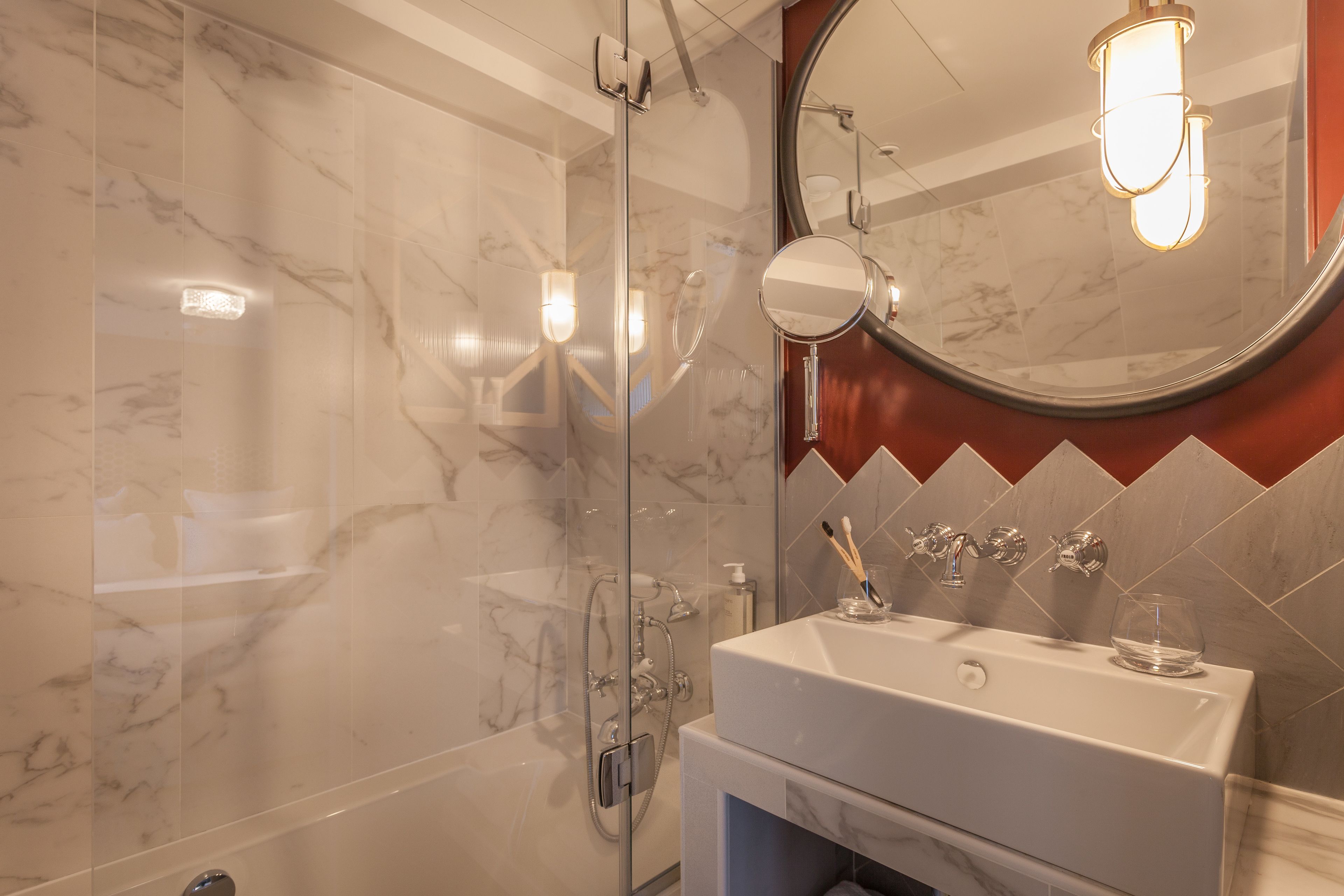 free toiletries, hair dryer, towels