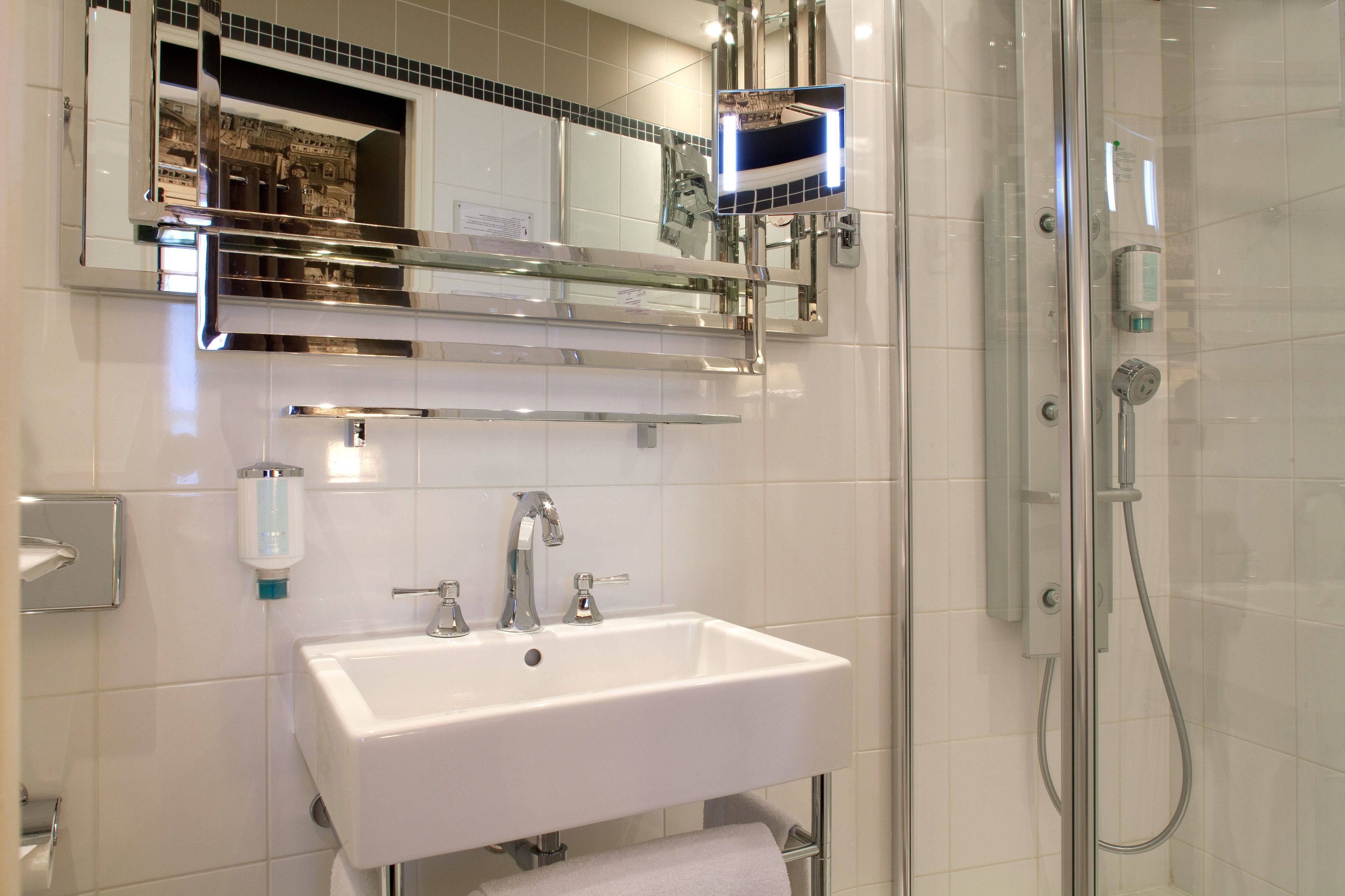 free toiletries, hair dryer, towels