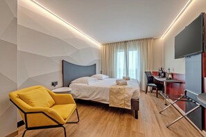 Privilege Double Room | Desk, laptop workspace, iron/ironing board, free cots/infant beds