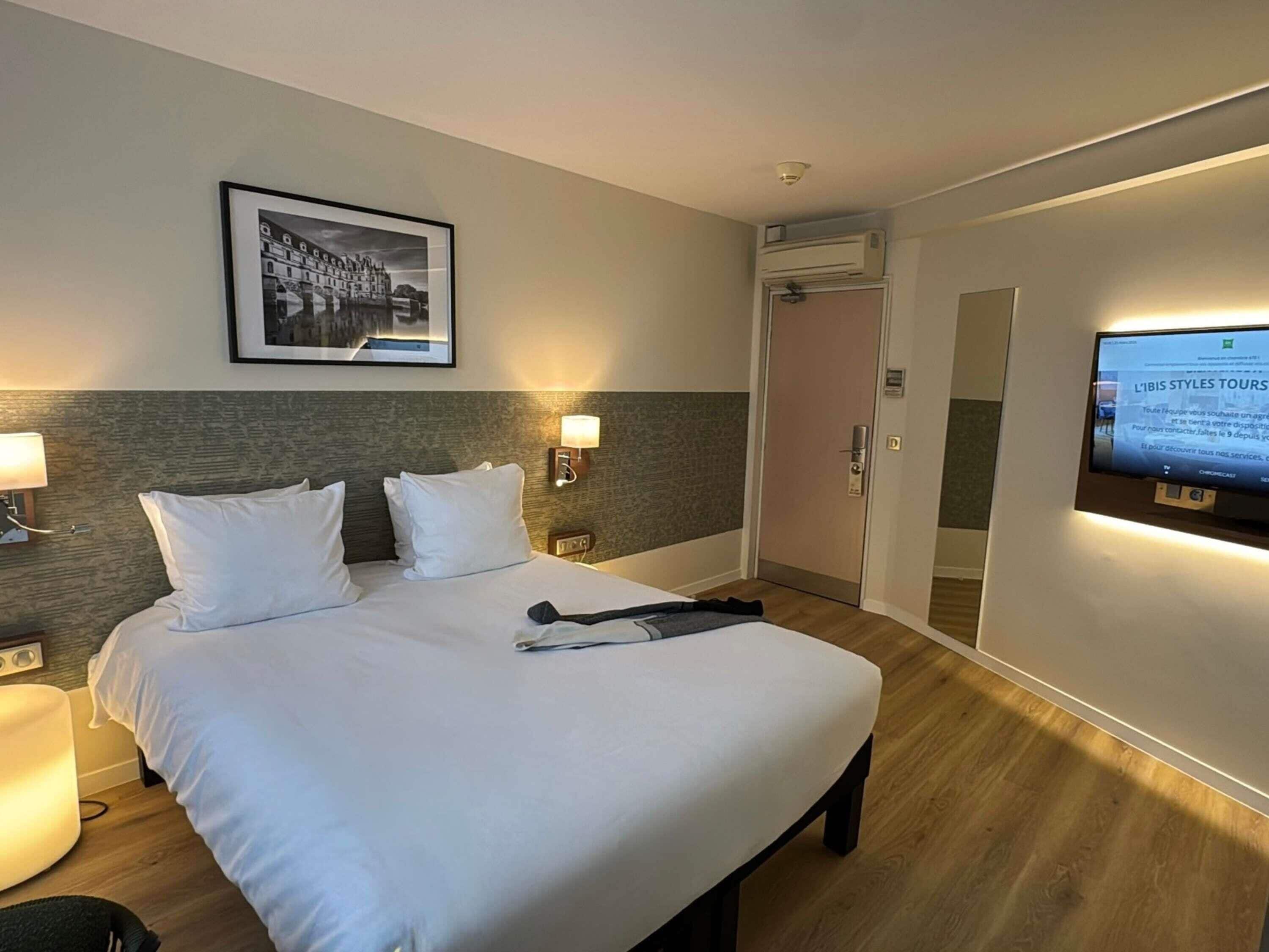 Premium bedding, desk, blackout curtains, soundproofing