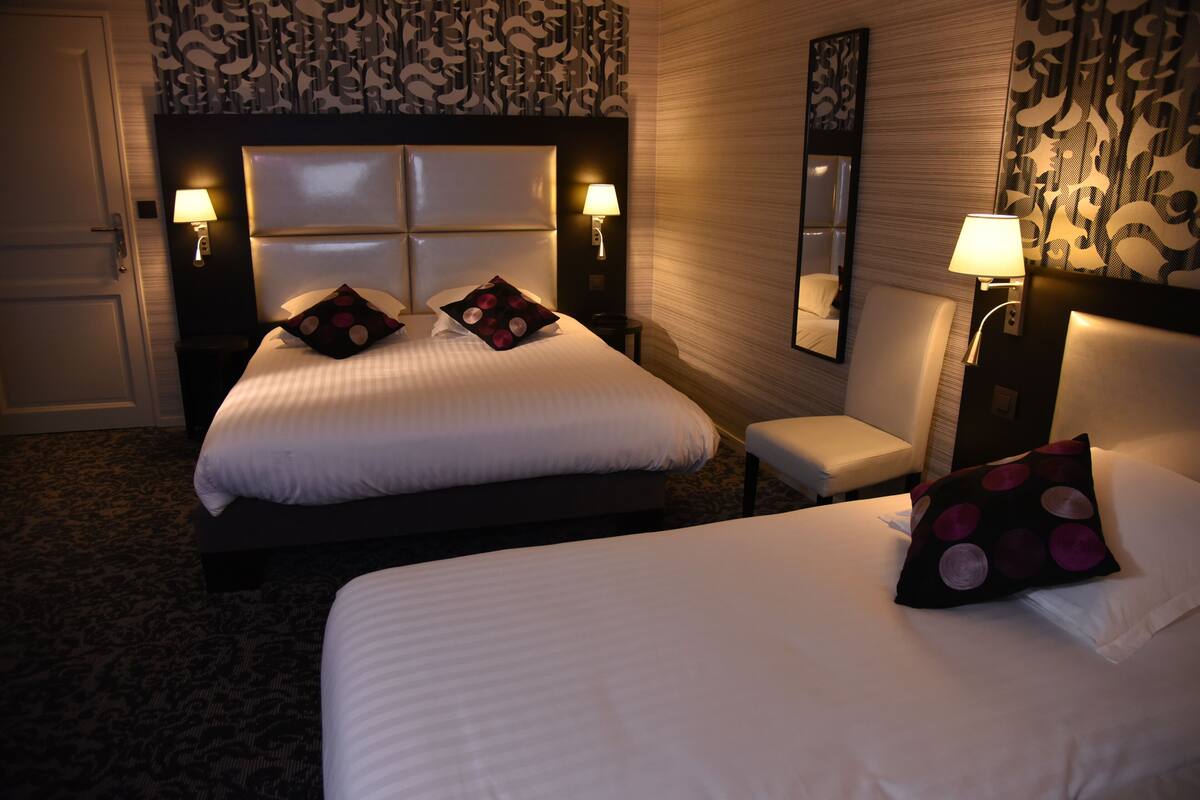 suite | premium bedding, desk, soundproofing, iron/ironing board