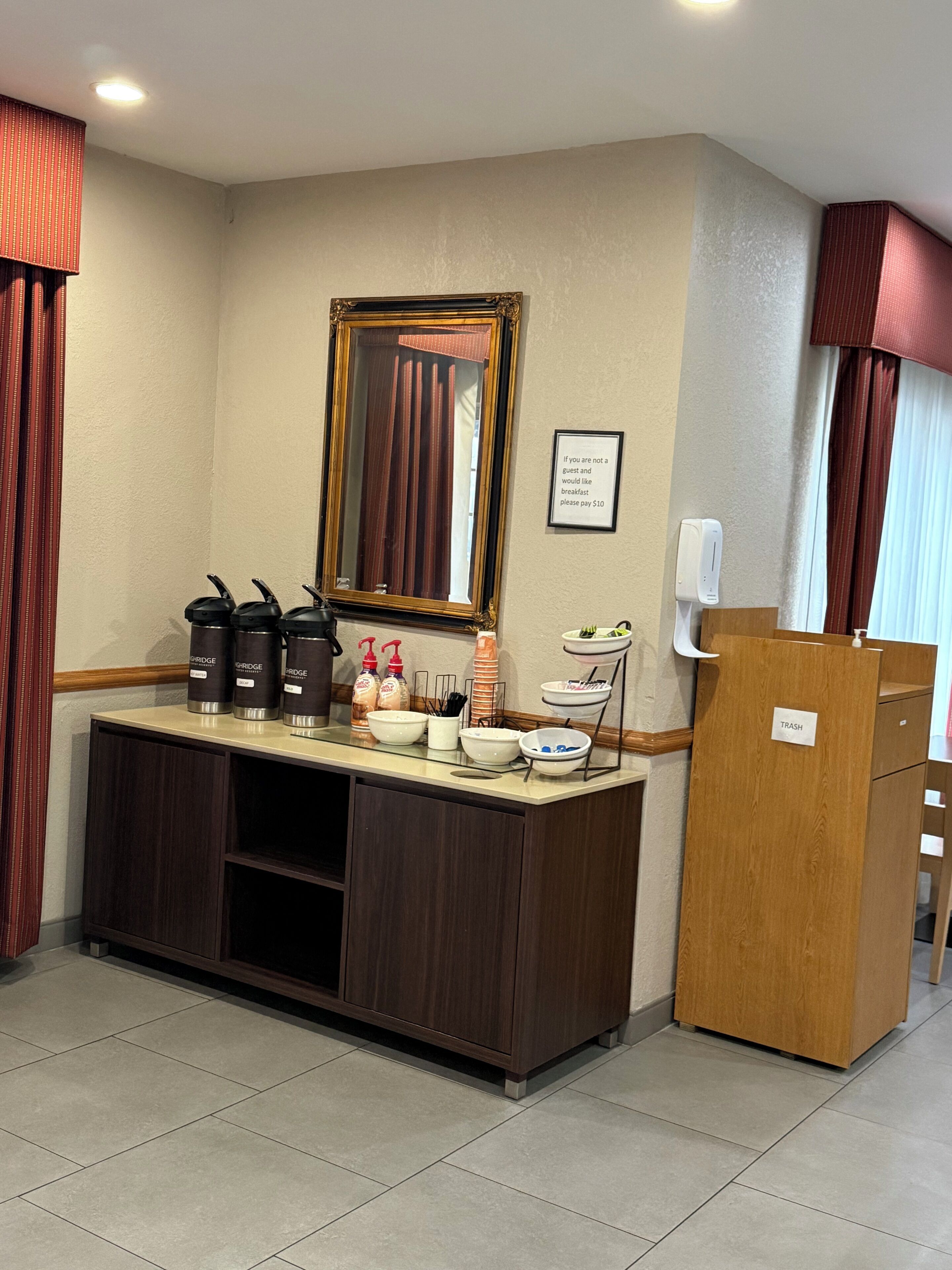 free daily buffet breakfast