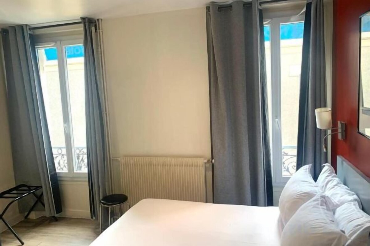Desk, blackout drapes, iron/ironing board, WiFi (free)
