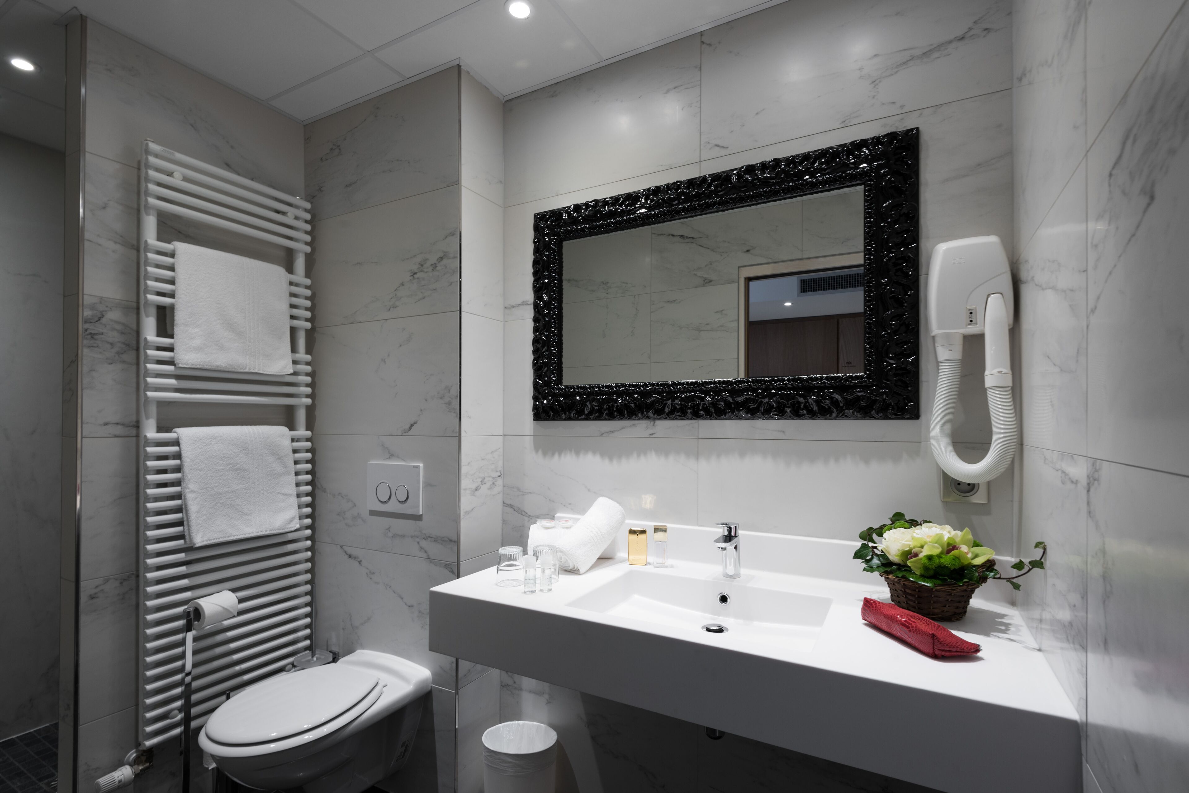 comfort room | bathroom | free toiletries, hair dryer, towels