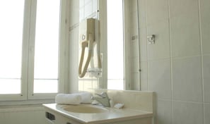 Hair dryer, towels