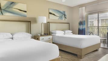 Premium bedding, down comforters, pillowtop beds, in-room safe