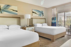 Premium bedding, down comforters, pillowtop beds, in-room safe