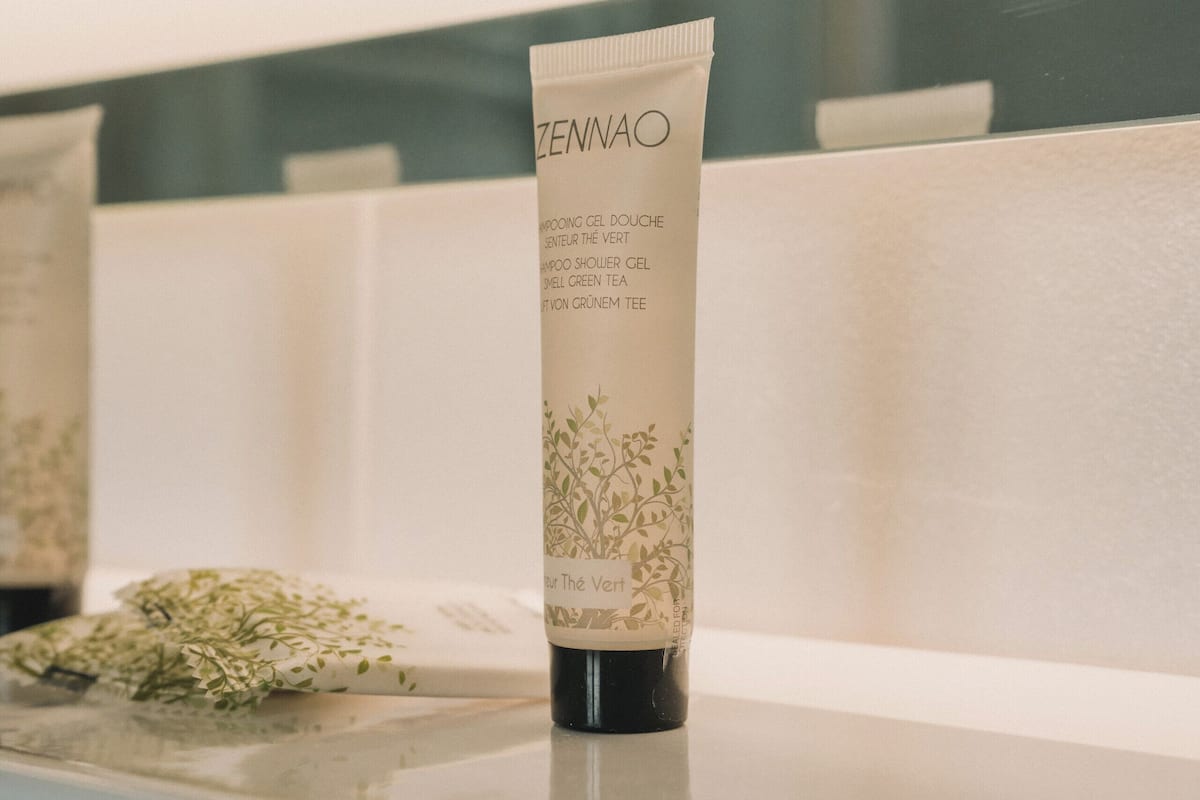 free toiletries, hair dryer, towels, soap