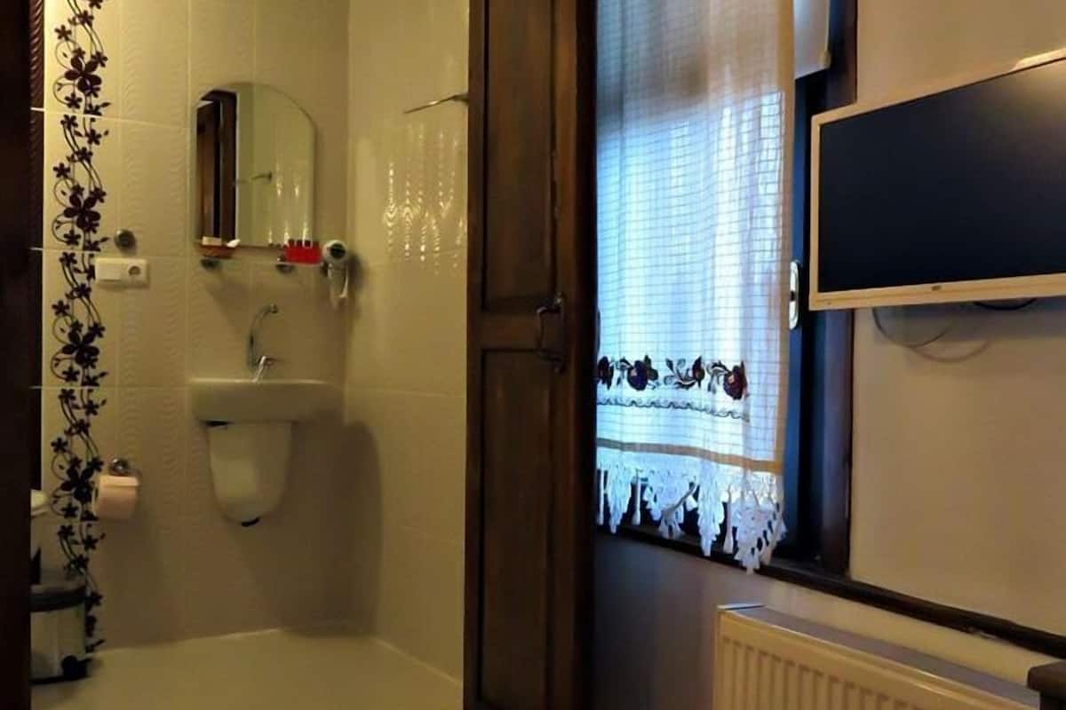 shower, free toiletries, hair dryer, slippers