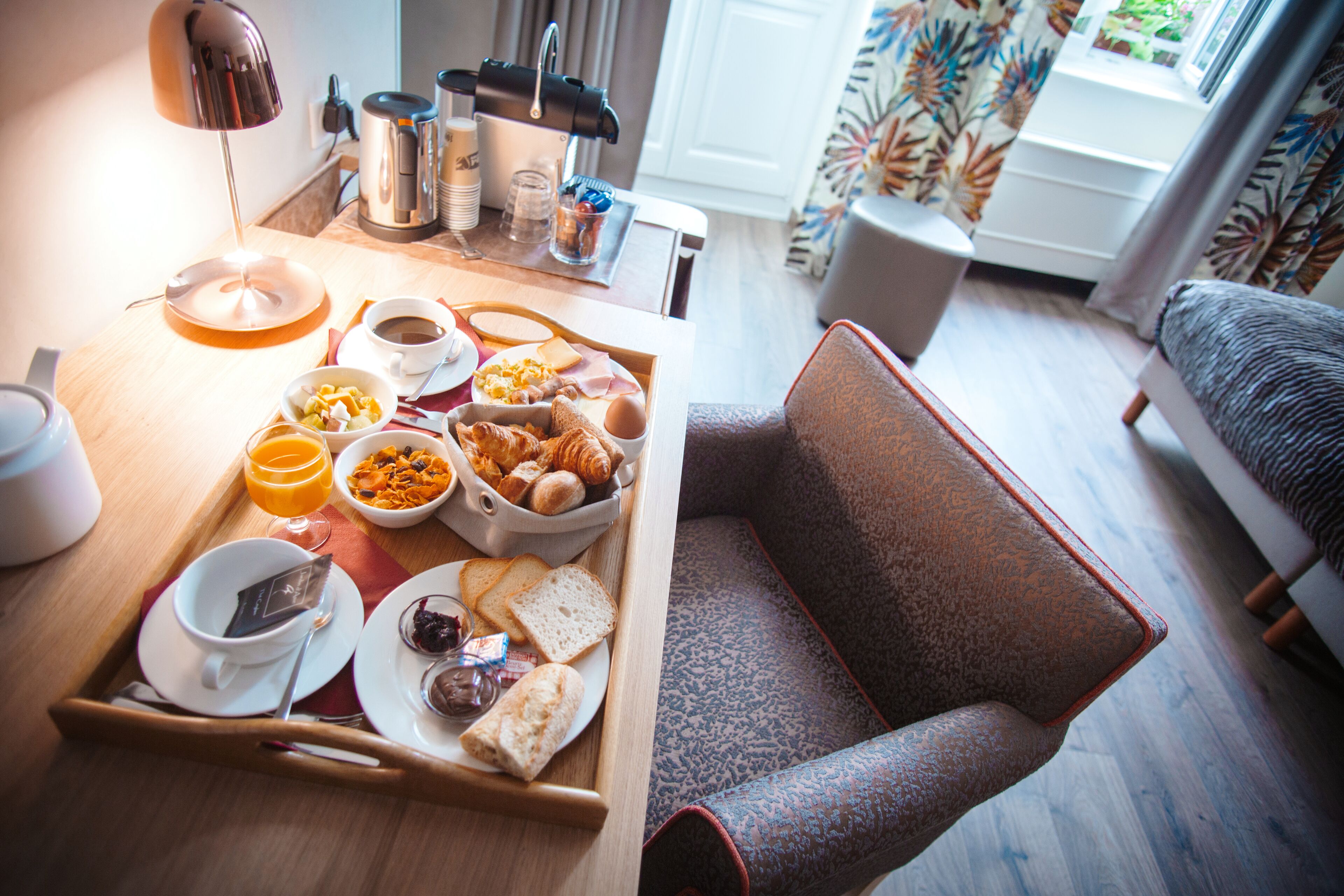 Daily buffet breakfast (EUR 18 per person)