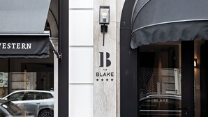 A building facade with a black awning, a sign reading "BLAKE," and a visible entrance. - Best Western Premier The Blake Paris Gare Saint Lazare (Paris)