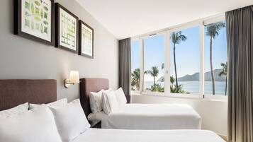 Junior Suite, 2 Double Beds, Ocean View | In-room safe, desk, blackout curtains, iron/ironing board