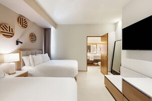 Suite, 2 Double Beds, Oceanfront | In-room safe, desk, blackout drapes, iron/ironing board