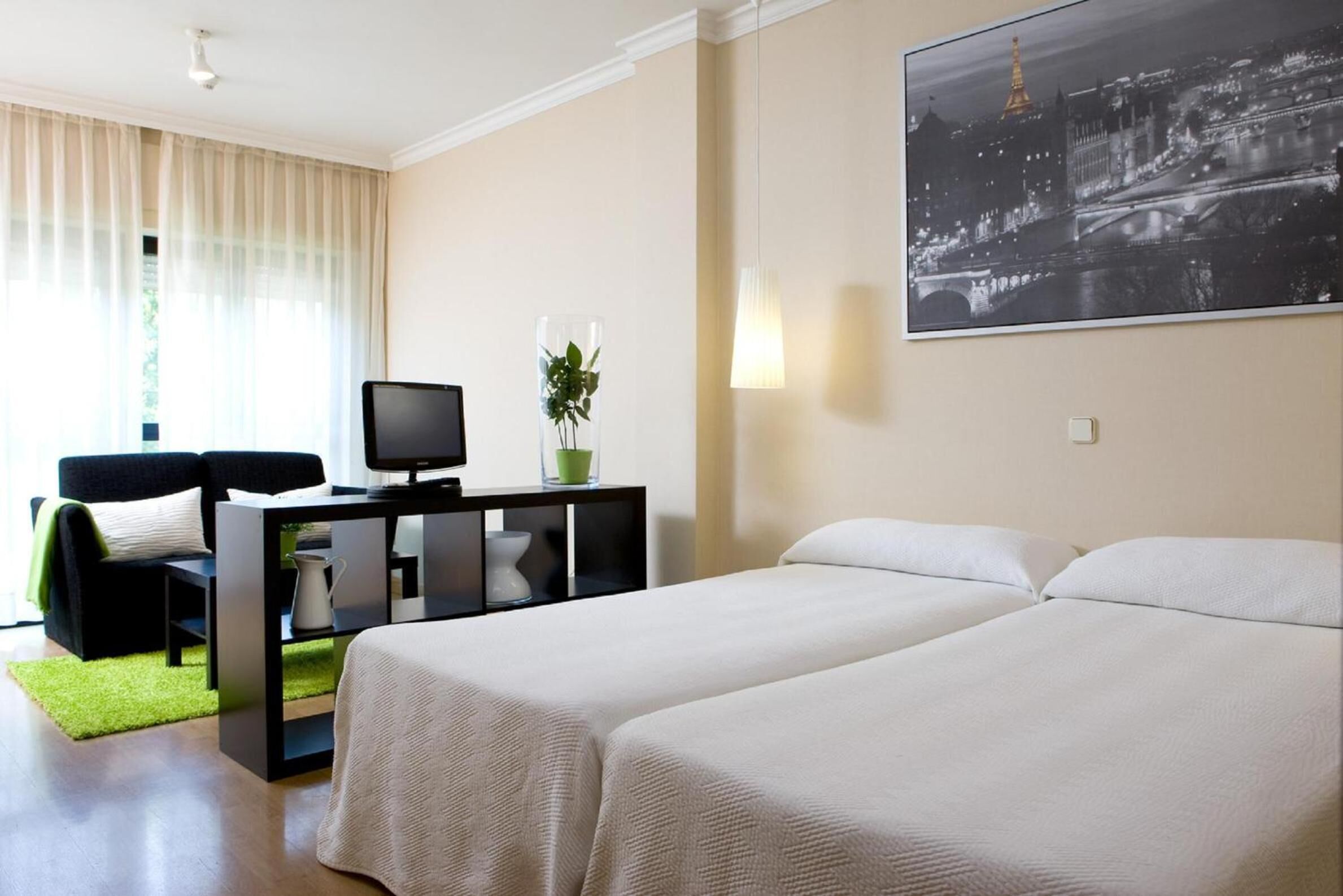 In-room safe, blackout curtains, iron/ironing board