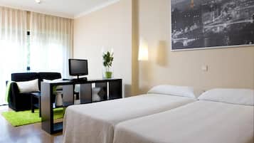 In-room safe, blackout curtains, iron/ironing board