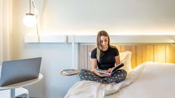 Individually furnished, desk, blackout drapes, soundproofing