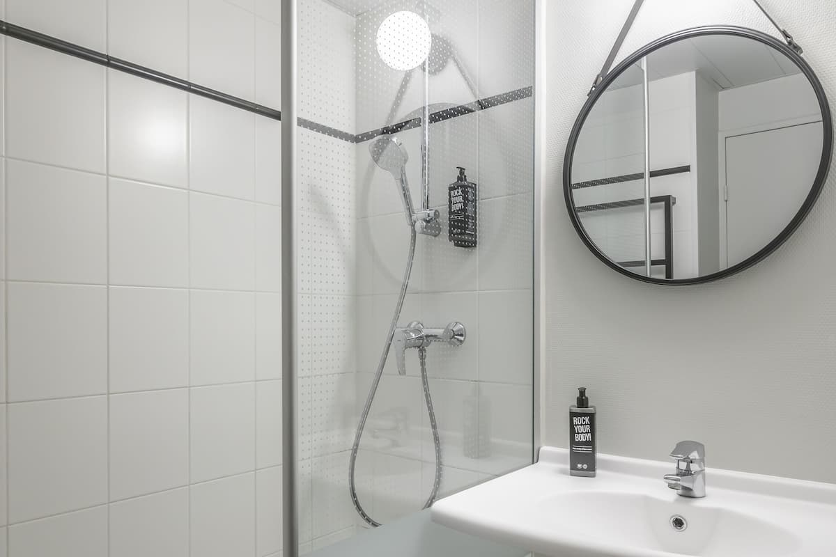 eco-friendly toiletries, hair dryer, bathrobes, towels