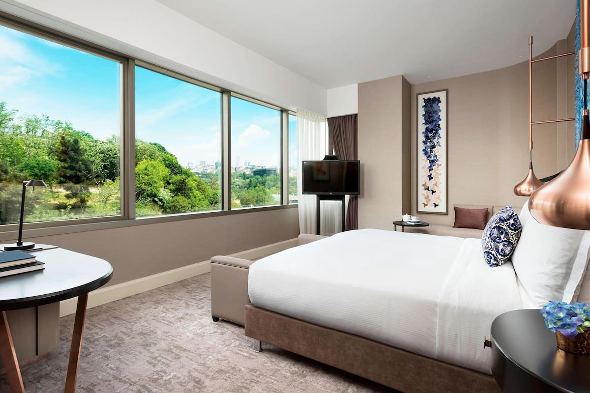 1 bedroom, Egyptian cotton sheets, premium bedding, down comforters