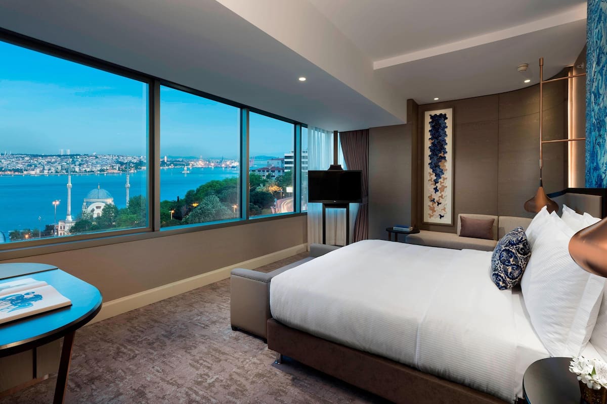 room, 1 king bed (view) | 1 bedroom, egyptian cotton sheets, premium bedding, down duvets