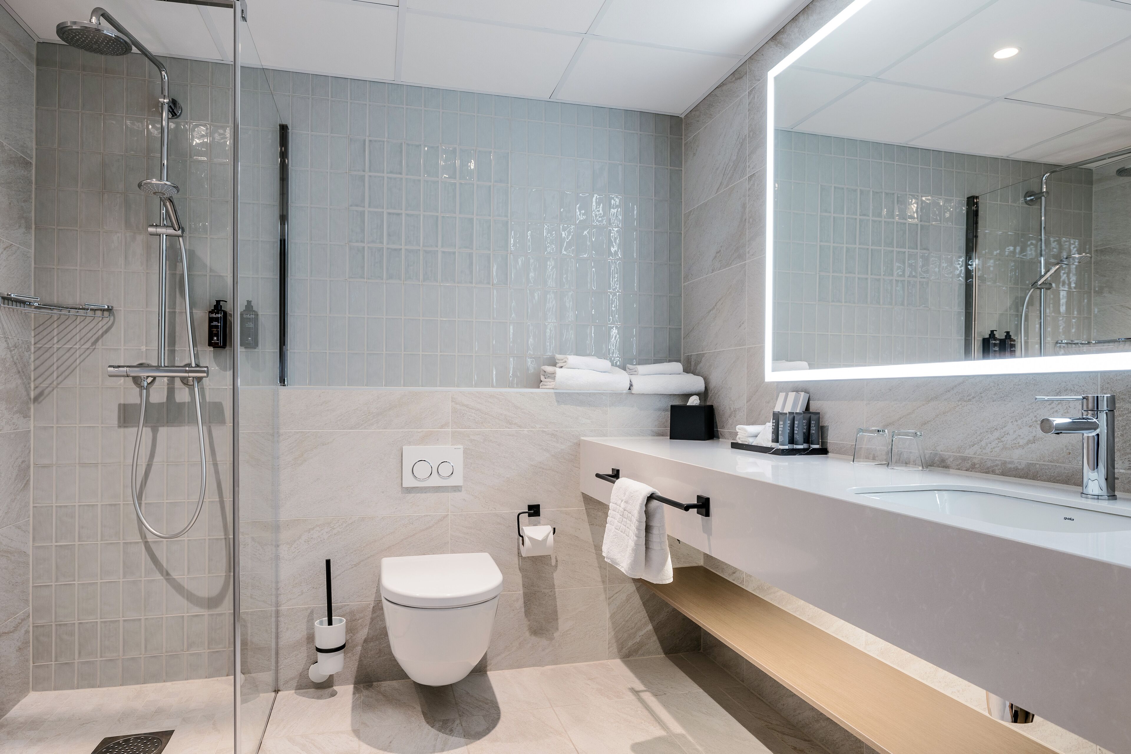 standard double room, non smoking | bathroom | shower, free toiletries, hair dryer, towels