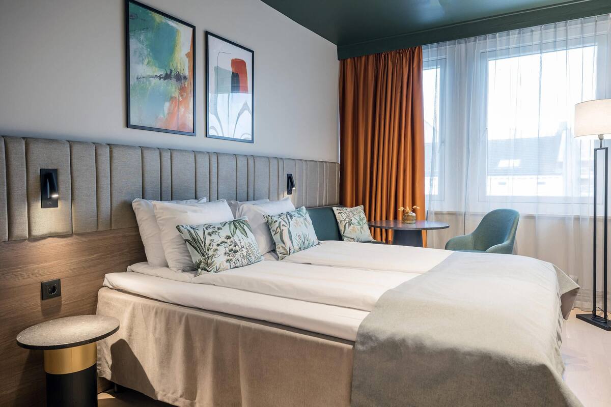 Standard Double Room, Non Smoking | Minibar, laptop workspace, WiFi (free), alarm clocks