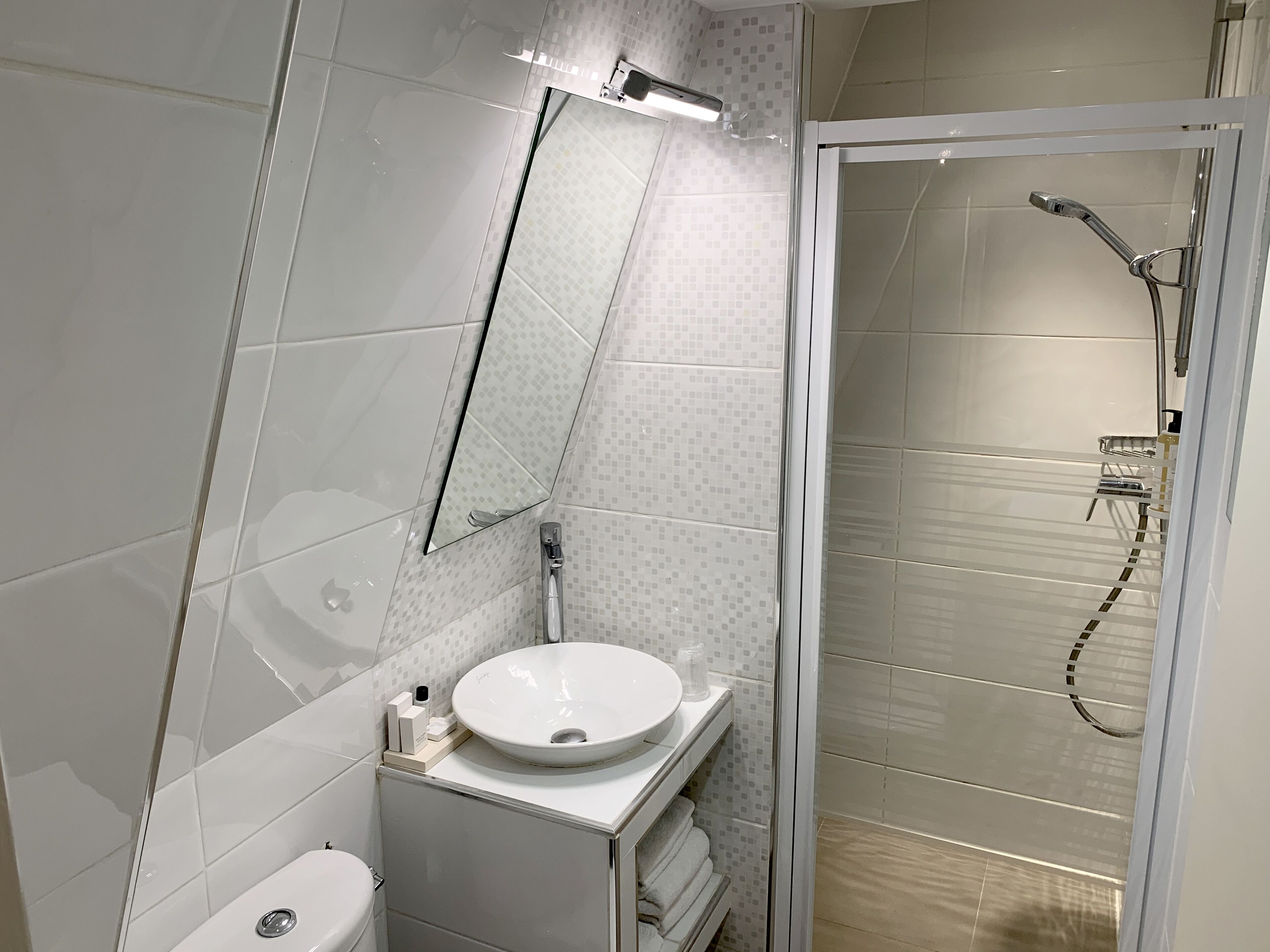 superior room | bathroom | shower, free toiletries, hair dryer, towels
