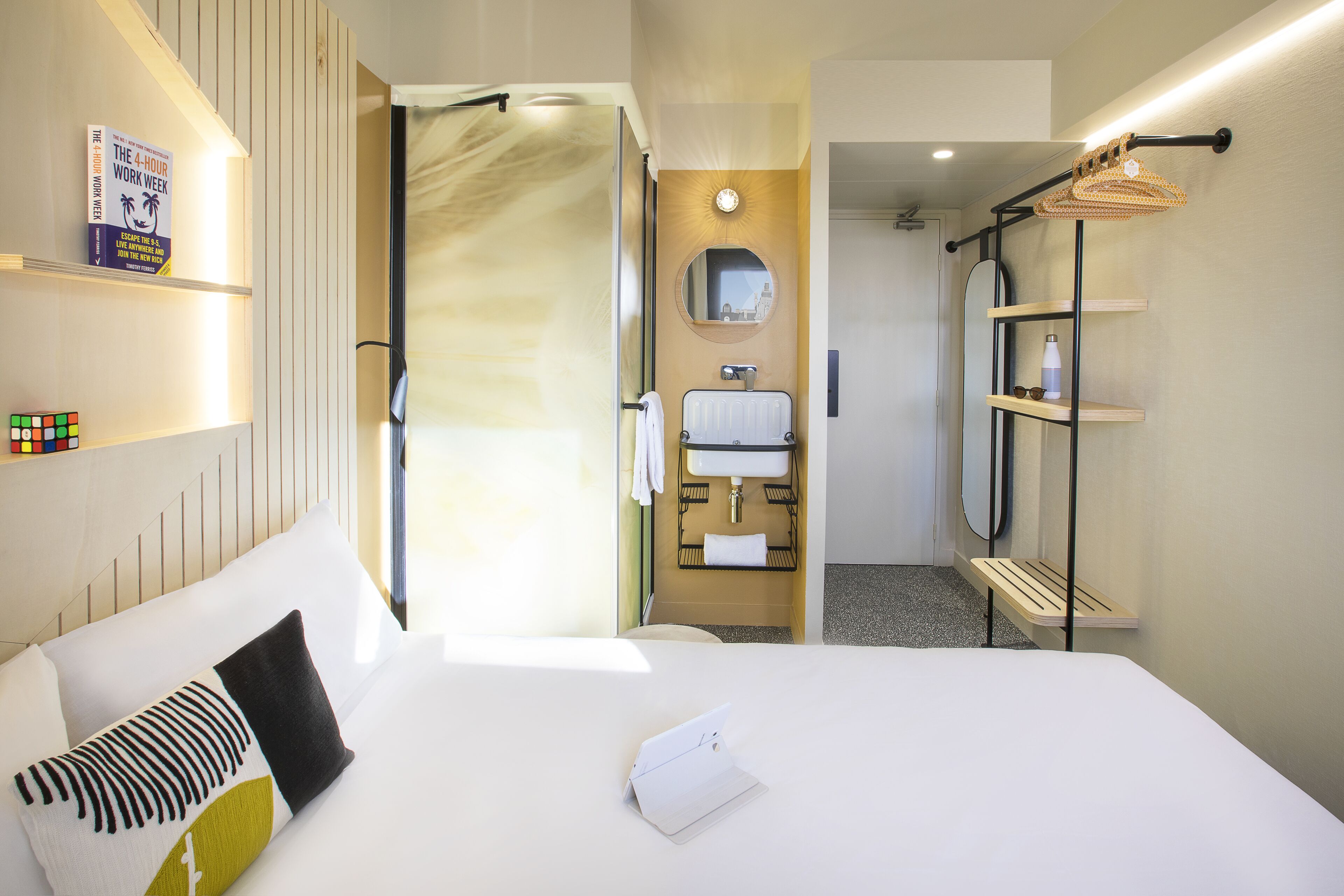 Premium bedding, blackout curtains, soundproofing, free WiFi