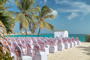 Outdoor wedding area
