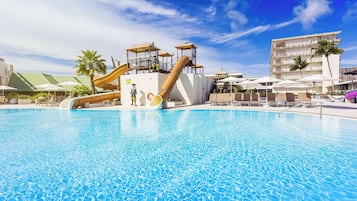2 outdoor pools, pool umbrellas, sun loungers