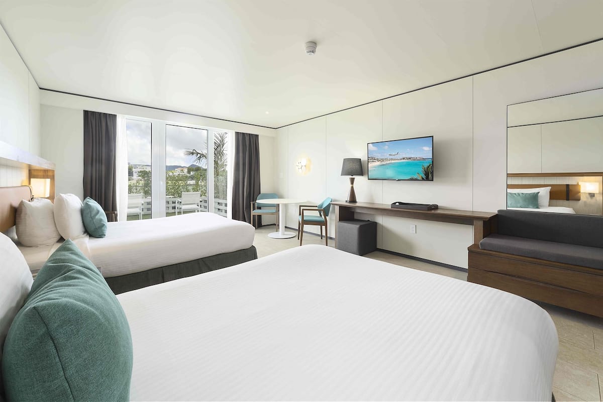 Deluxe Room, 2 Double Beds (Garden View Double) | Frette Italian sheets, premium bedding, free minibar, in-room safe