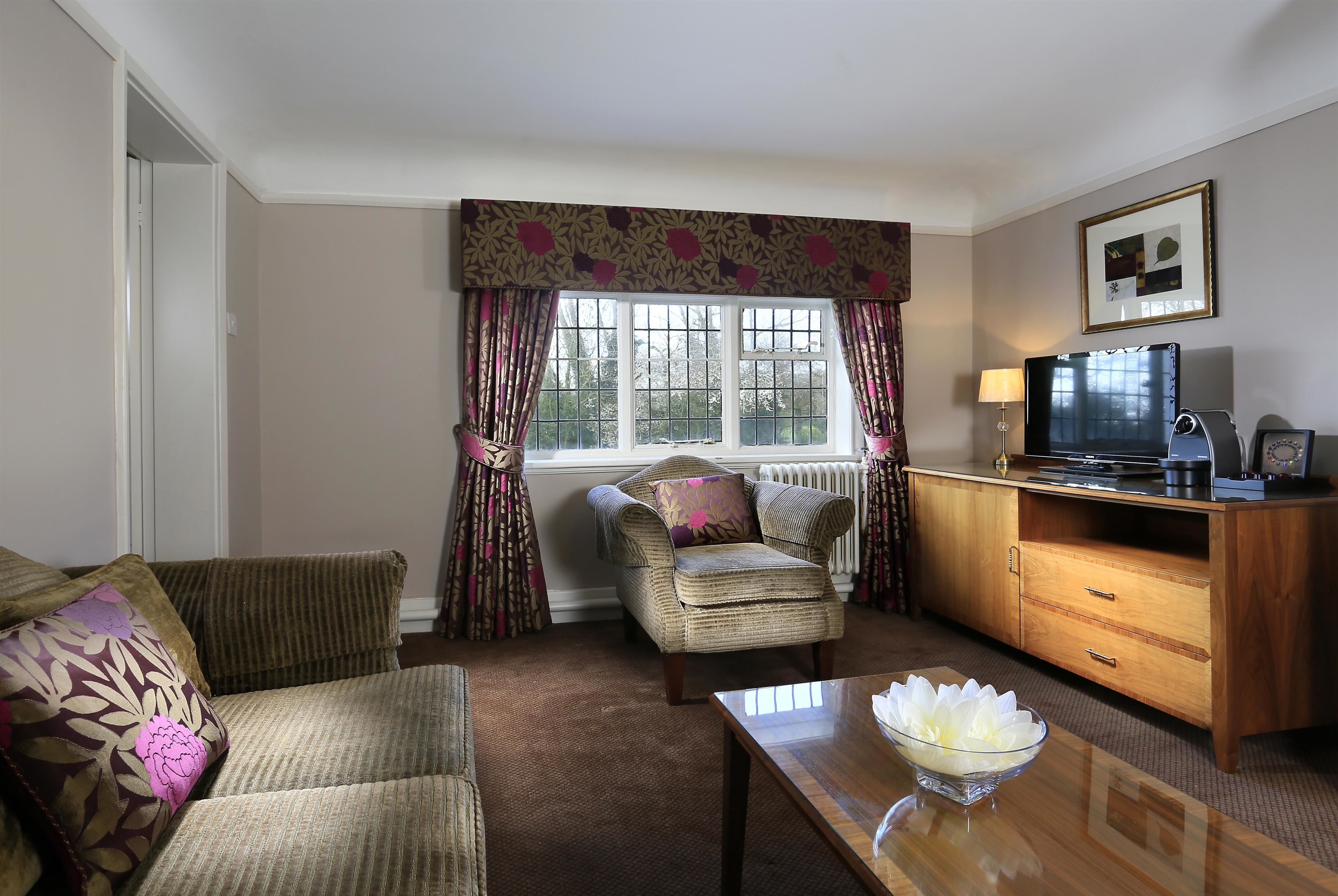 Premium bedding, down comforters, desk, blackout drapes