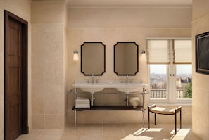 Hair dryer, bathrobes, slippers, bidet