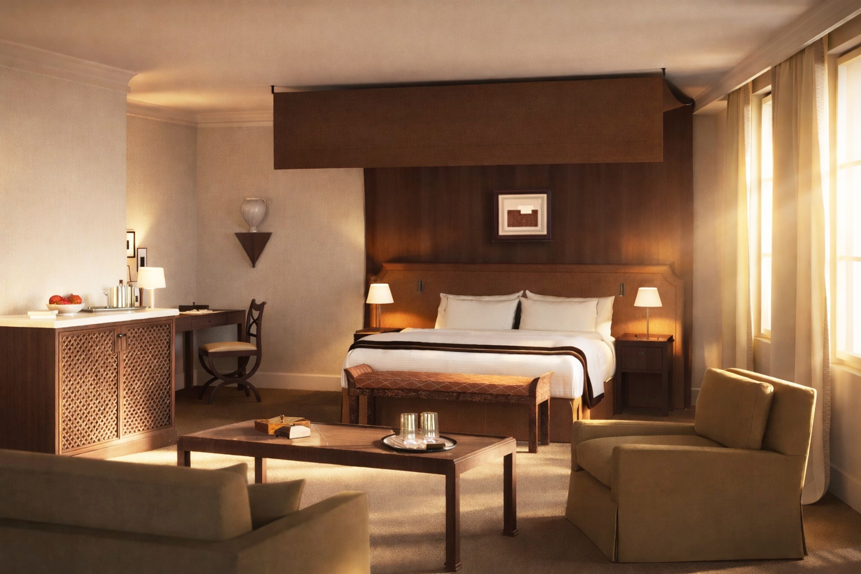 Premium bedding, memory-foam beds, minibar, in-room safe