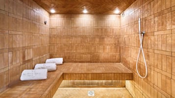 Steam room, massages