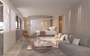 Suite Horizon | Premium bedding, minibar, in-room safe, blackout drapes