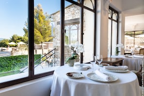 Lunch, dinner served; Mediterranean cuisine, al fresco dining