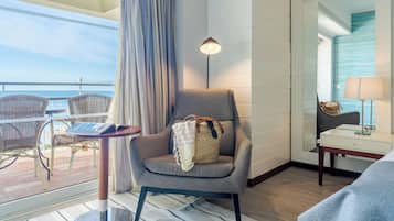 Superior-Doppel- oder -Zweibettzimmer, Meerblick | Minibar, Zimmersafe, Schreibtisch, Verdunkelungsvorhänge
