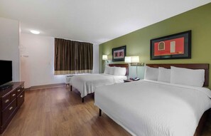 Studio, 2 Double Beds, Non Smoking | Premium bedding, desk, iron/ironing board, free WiFi