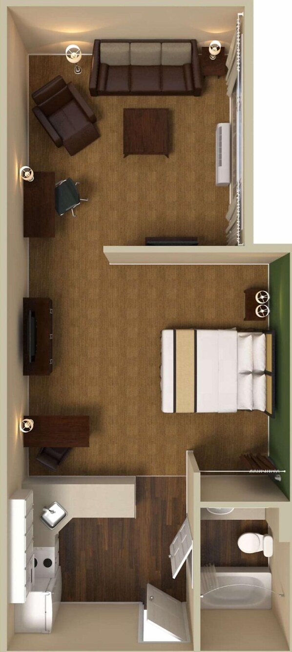 Desk, blackout curtains, iron/ironing board, free WiFi - Extended Stay America Suites Princeton West Windsor (Princeton)