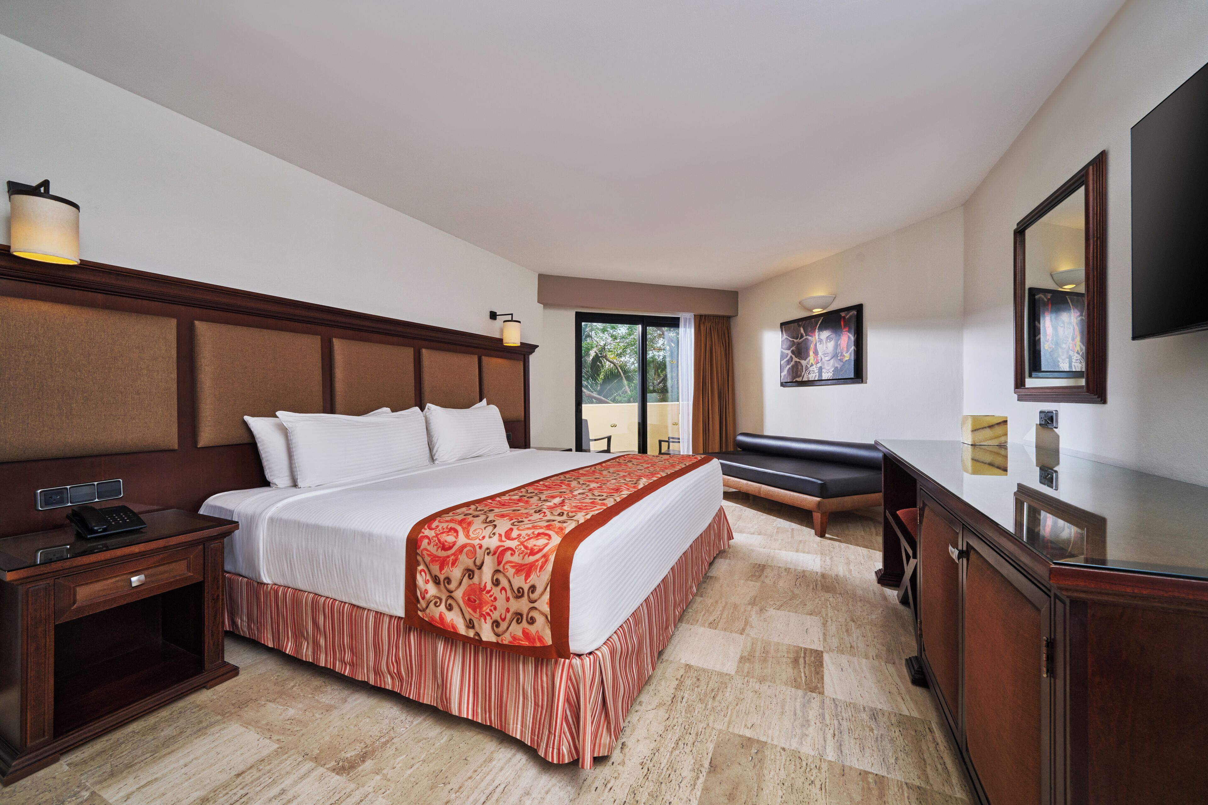 Down comforters, memory foam beds, free minibar, in-room safe