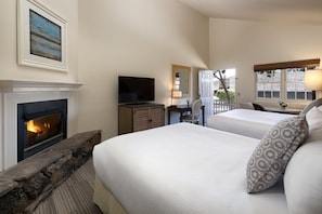Premium bedding, down duvets, pillow-top beds, desk