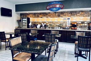 Free daily buffet breakfast