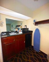 Pillowtop beds, desk, soundproofing, iron/ironing board