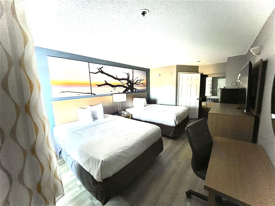 Kamer, toegankelijk voor mindervaliden | Luxe beddengoed, pillowtop-bedden, een bureau, een laptopwerkplek